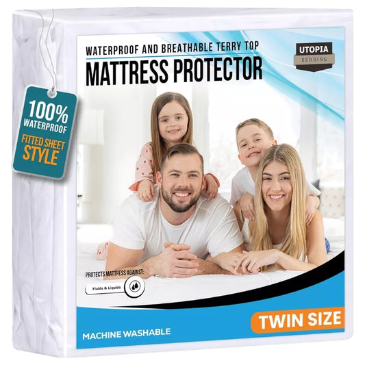 Utopia Bedding Waterproof Mattress Protector