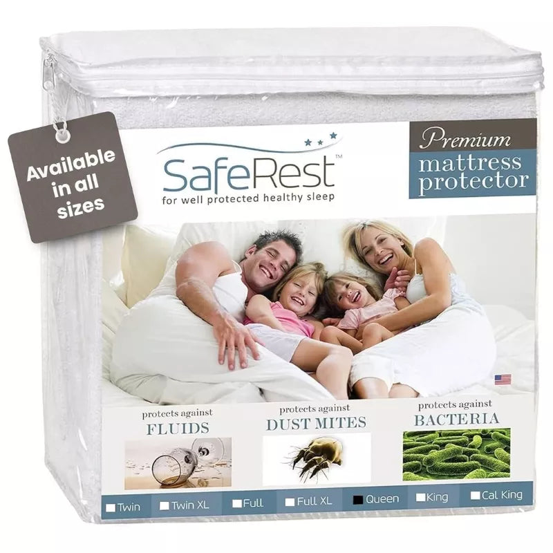 SafeRest Waterproof Queen Size Mattress Protector
